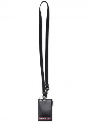 Клатч-брелок со шнурком на шею Alexander McQueen. Цвет: черный