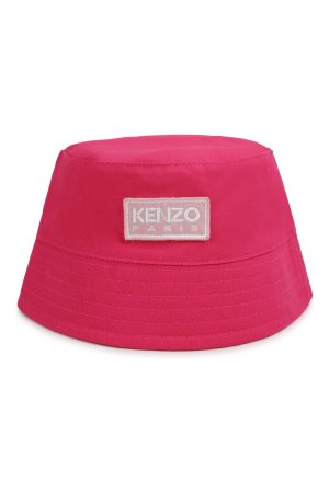 Белая детская рыбацкая шапка KENZO с логотипом , розовый