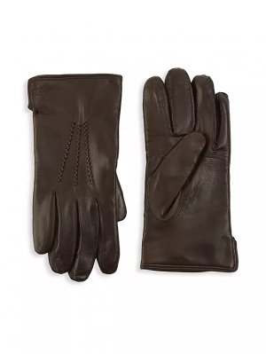 КОЛЛЕКЦИЯ Кожаные перчатки Touch Tech , коричневый Saks Fifth Avenue