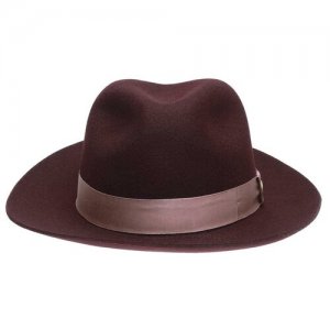 Шляпа федора , шерсть, подкладка, размер 55, бордовый Christys. Цвет: бордовый