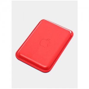 Кошелек - бумажник экокожа для Magsafe / Wallet IPhone с magsafe/ кардхолдер карт анимацией Красный Magnetic. Цвет: красный