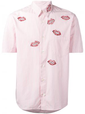 Рубашка с вышивкой Jimi Roos. Цвет: розовый и фиолетовый