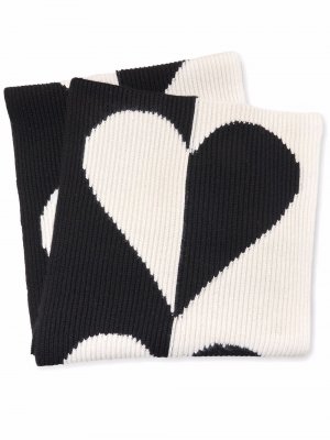 Кашемировый шарф с принтом Carolina Herrera. Цвет: черный