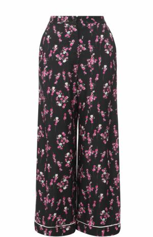 Укороченные широкие брюки с цветочным принтом Sonia by Rykiel. Цвет: черный