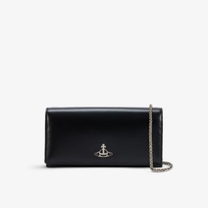 Кожаный кошелек Jordan на цепочке, черный Vivienne Westwood