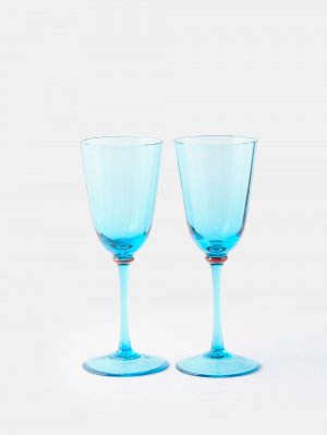 Набор из двух бокалов для вина. , синий La DoubleJ