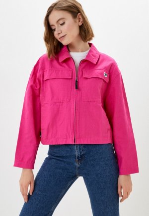 Куртка джинсовая PUMA Downtown Jacket Glowing Pink. Цвет: фуксия