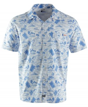 Мужская рубашка на пуговицах с короткими рукавами и пляжным принтом Pirate Beach Salt Life