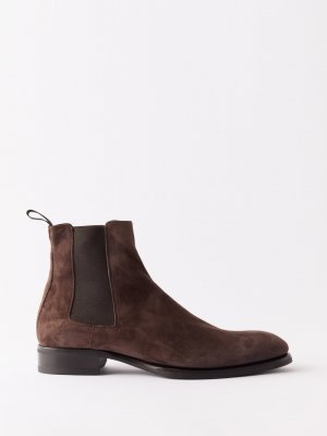 Замшевые ботинки челси , коричневый Brioni