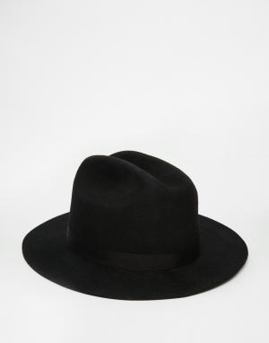 Шляпа-федора Coburn Brixton. Цвет: черный