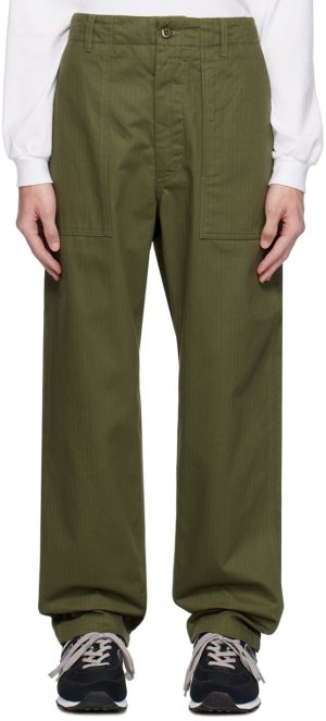 Зеленые брюки на кулиске Engineered Garments