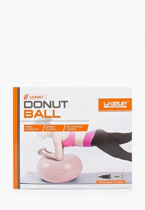 Мяч гимнастический Liveup DONUT BALL, 55 см. Цвет: розовый