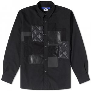 Рубашка в стиле пэчворк, черный Junya Watanabe MAN