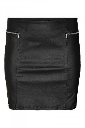 Вощеная юбка больших размеров, черный Vero moda curve