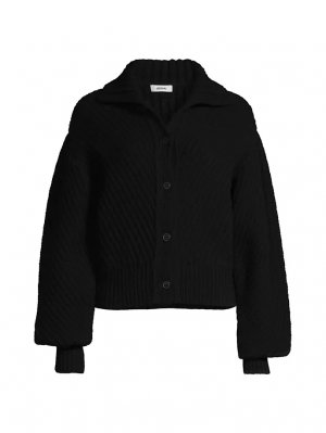 Куртка-свитер в рубчик , черный Jason Wu