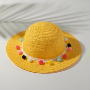 Шляпа , размер 48, желтый Minaku. Цвет: желтый/желтый