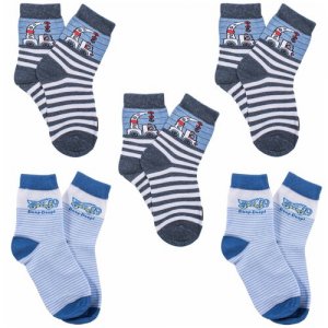 Комплект из 5 пар детских носков (Орудьевский трикотаж) микс 5, размер 18-20 RuSocks. Цвет: мультиколор