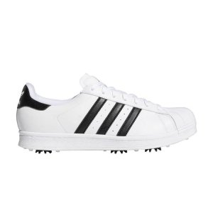 Superstar Golf White Black Мужские кроссовки Обувь-Белый Core-Черный Золотой-Металлик G57857 Adidas