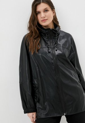 Куртка кожаная Rosa Thea. Цвет: черный