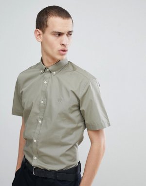 Рубашка из поплина с короткими рукавами -Зеленый French Connection