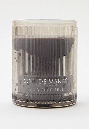 Свеча ароматическая Sofi De Marko Wild Blue Bell, 11x11x13 см. Цвет: черный