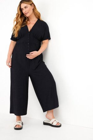 Комбинезон с короткими рукавами для беременных и кормящих женщин , черный Next