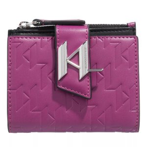 Кошелек k/saddle sm bifold wllt emboss , фиолетовый Karl Lagerfeld