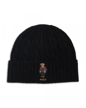Классическая шапка с медвежьим принтом Cable Heritage , цвет Black Polo Ralph Lauren