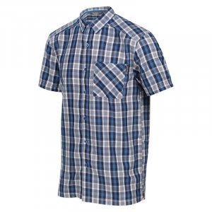 Мужская рубашка для походов Mindano VI пешего туризма/туризма/трекинга DynstyBluChk, дышащая REGATTA, цвет blau Regatta