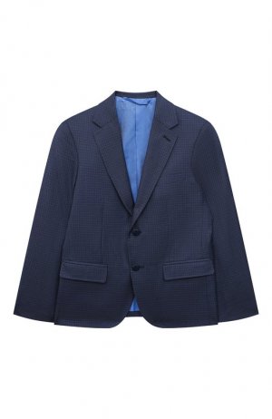 Шерстяной пиджак Stefano Ricci Junior. Цвет: синий