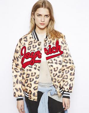 Куртка в спортивном стиле с леопардовым узором Candy Joyrich. Цвет: мульти