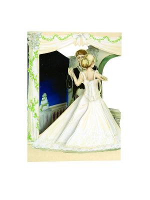Объемная открытка  Свадьба Даринчи. Цвет: белый