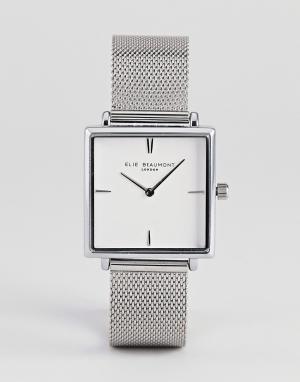Серебристые часы с сетчатым браслетом EB818.5-Серебряный Elie Beaumont