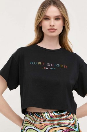 Хлопковая футболка , черный Kurt Geiger London
