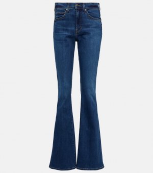 Расклешенные джинсы Beverly с высокой посадкой, синий Veronica Beard