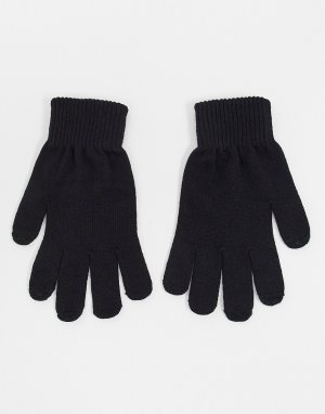 Черные перчатки -Черный цвет ASOS DESIGN