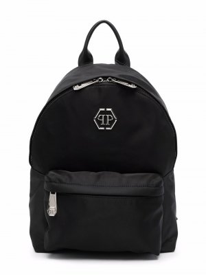 Рюкзак на молнии с логотипом Philipp Plein. Цвет: черный
