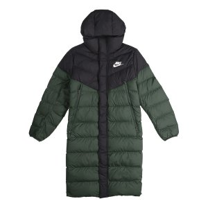 Пуховик Sportswear Windrunner Down Fill Long hooded Jacket Green, зеленый Nike