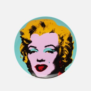 Тарелка Andy Warhol Blue Marilyn Medium Ligne Blanche. Цвет: голубой