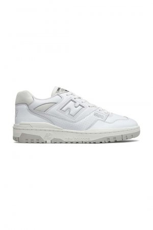 550 Бело-серые кожаные кроссовки , белый New Balance