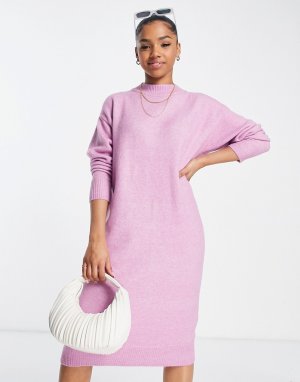 Вязаное платье миди фиолетового цвета -Фиолетовый цвет Monki