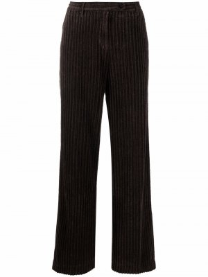 Вельветовые брюки палаццо Massimo Alba. Цвет: коричневый