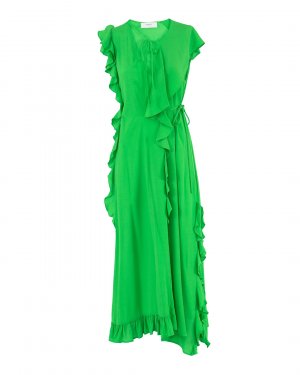 Платье с завязками BEATRICE. Цвет: зеленый