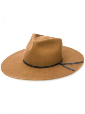 Шляпа-федора с завязкой Woolrich. Цвет: коричневый