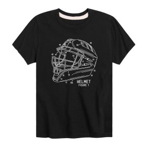 Футболка с изображением хоккейного шлема для мальчиков 8–20 лет , черный Licensed Character