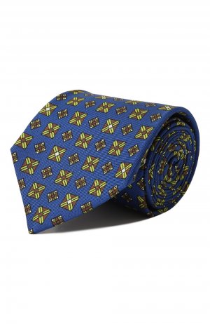 Шелковый галстук Kiton. Цвет: синий