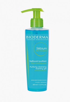 Гель для умывания Bioderma Себиум, 200 мл. Цвет: прозрачный