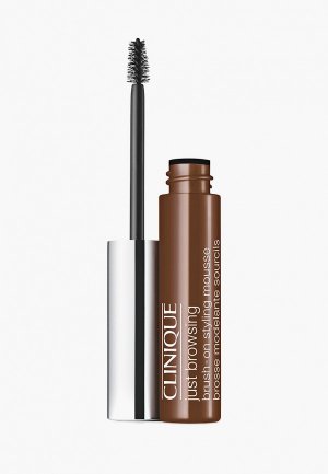 Гель для бровей Clinique Just Browsing Brush-On Styling Mousse, Deep Brown,  2 мл. Цвет: коричневый