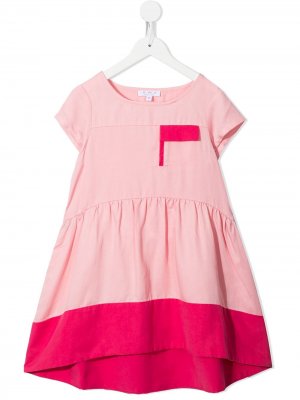 Платье в стиле колор-блок Owa Yurika. Цвет: розовый