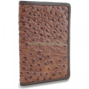 Обложка для паспорта , коричневый Exotic Leather. Цвет: коричневый